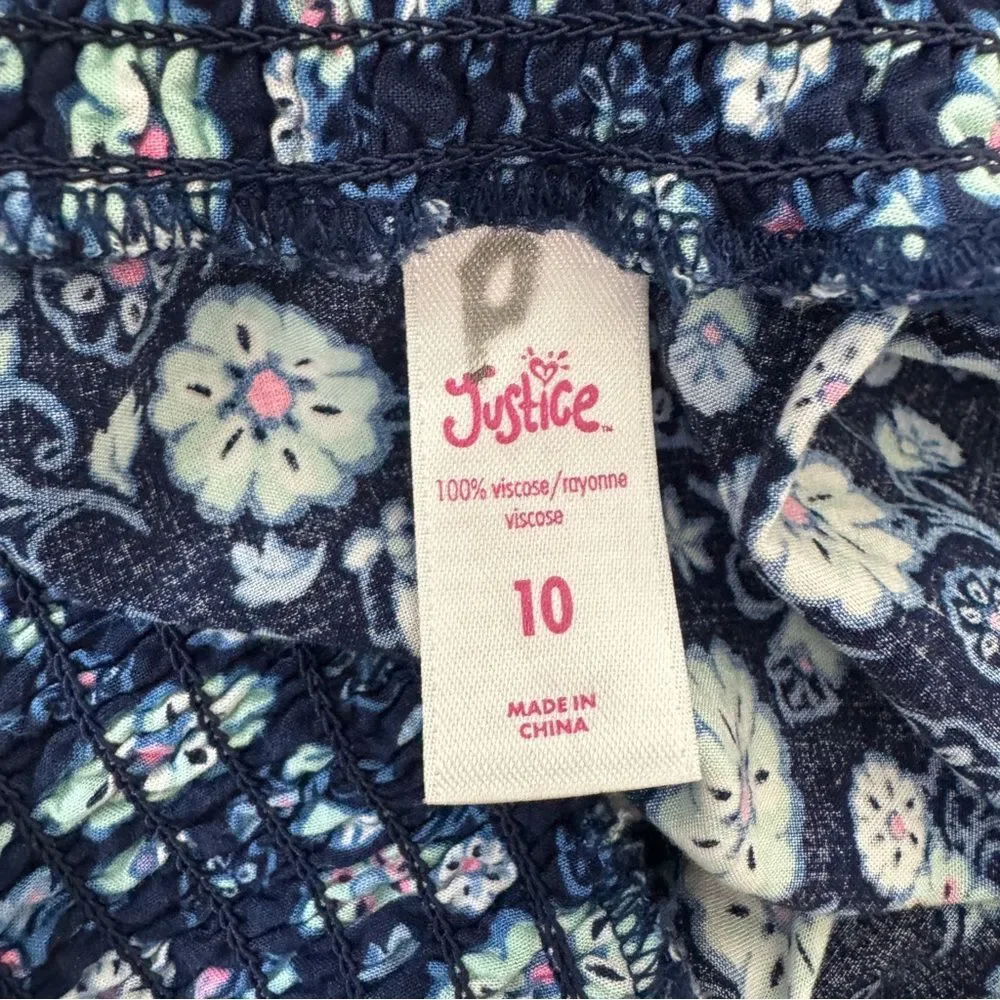 Justice Hi Low Floral Skirt Size 10